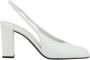Prada Vierkante Neus Leren Slingback Pumps White Dames - Thumbnail 1