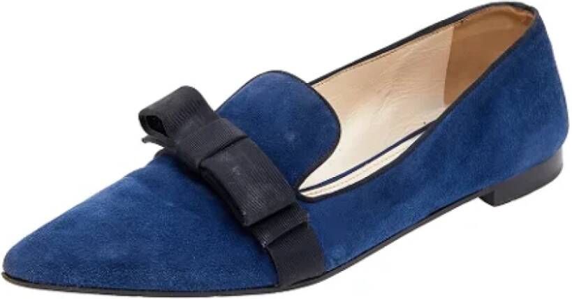 Prada Vintage Pre-owned Fabric flats Blue Dames