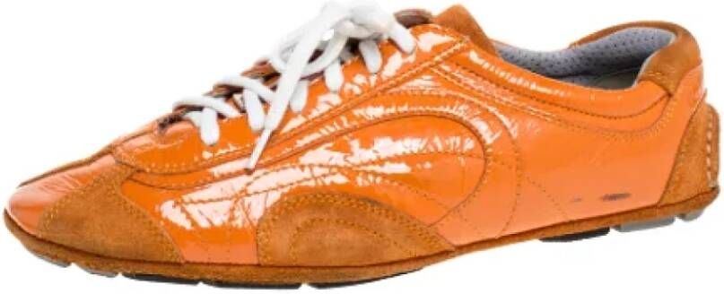 Prada Vintage Pre-owned Fabric sneakers Orange Dames