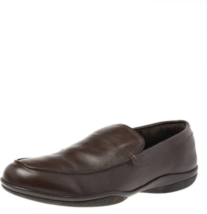 Prada Vintage Pre-owned Leather flats Brown Dames