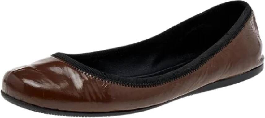 Prada Vintage Pre-owned Leather flats Brown Dames