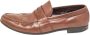 Prada Vintage Pre-owned Leather flats Brown Heren - Thumbnail 1