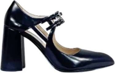 Prada Vintage Pre-owned Leather heels Blue Dames