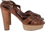 Prada Vintage Pre-owned Leather heels Brown Dames - Thumbnail 1