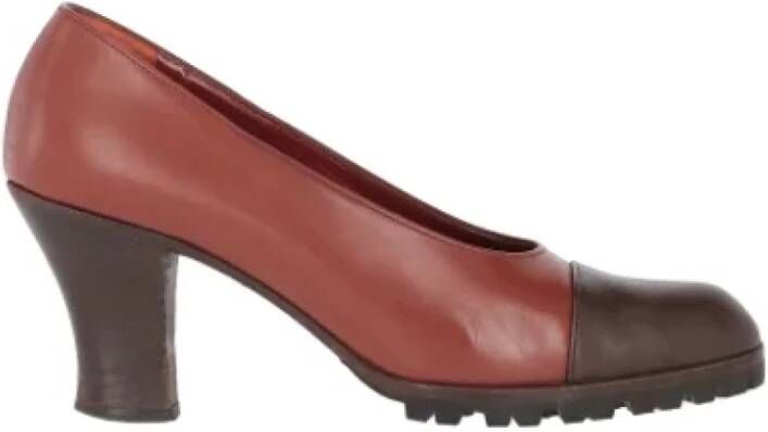 Prada Vintage Pre-owned Leather heels Brown Dames