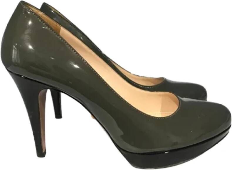 Prada Vintage Pre-owned Leather heels Gray Dames