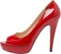 Prada Vintage Pre-owned Leather heels Red Dames - Thumbnail 1
