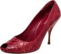 Prada Vintage Pre-owned Leather heels Red Dames - Thumbnail 1