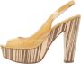 Prada Vintage Pre-owned Leather sandals Beige Dames - Thumbnail 1