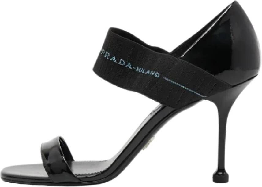 Prada Vintage Pre-owned Leather sandals Black Dames