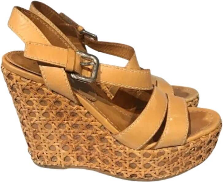 Prada Vintage Pre-owned Leather sandals Brown Dames