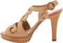 Prada Vintage Pre-owned Leather sandals Brown Dames - Thumbnail 1