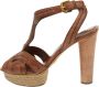 Prada Vintage Pre-owned Leather sandals Brown Dames - Thumbnail 1
