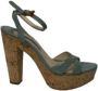 Prada Vintage Pre-owned Leather sandals Green Dames - Thumbnail 1