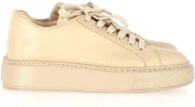 Prada Vintage Pre-owned Leather sneakers Yellow Dames