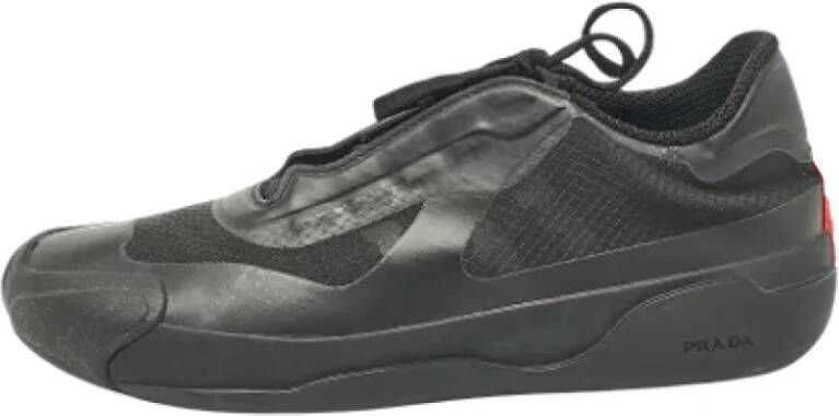 Prada Vintage Pre-owned Nylon sneakers Black Dames