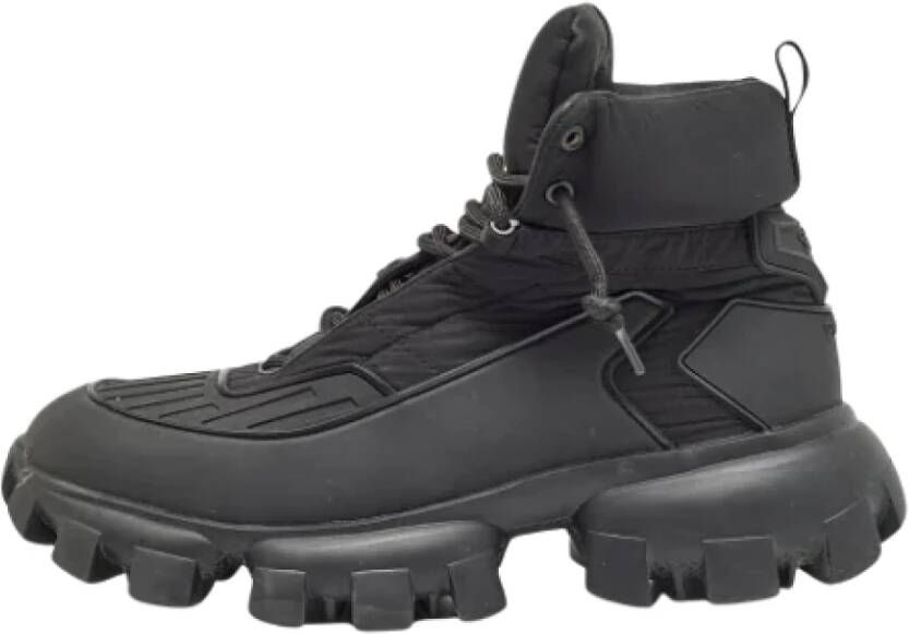 Prada Vintage Pre-owned Nylon sneakers Black Heren