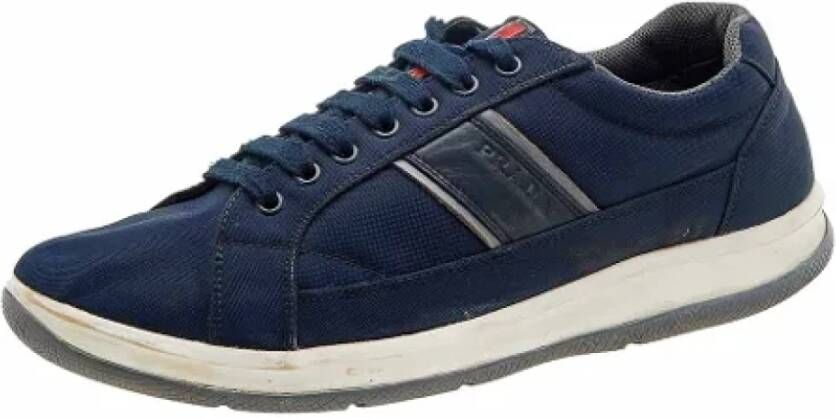 Prada Vintage Pre-owned Nylon sneakers Blue Dames