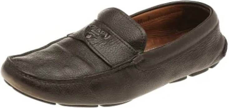 Prada Vintage Pre-owned Platte schoenen Brown Dames