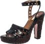 Prada Vintage Pre-owned Raffia sandals Black Dames - Thumbnail 1