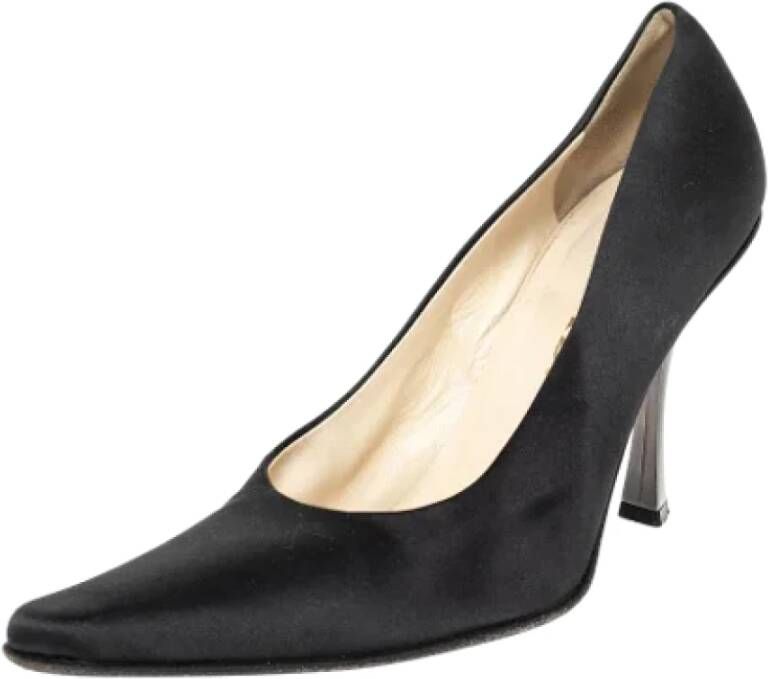 Prada Vintage Pre-owned Satin heels Black Dames