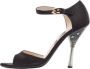 Prada Vintage Pre-owned Satin sandals Black Dames - Thumbnail 1