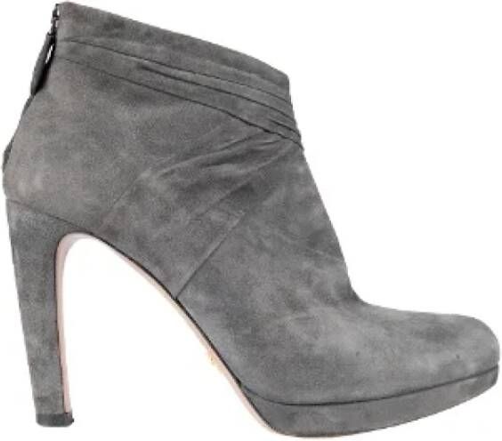 Prada Vintage Pre-owned Suede boots Gray Dames