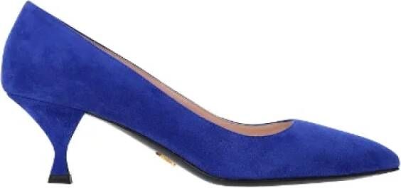 Prada Vintage Pre-owned Suede heels Blue Dames