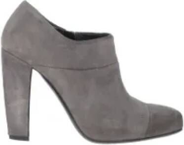 Prada Vintage Pre-owned Suede heels Gray Dames