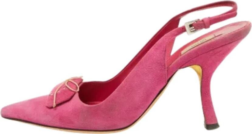 Prada Vintage Pre-owned Suede heels Pink Dames