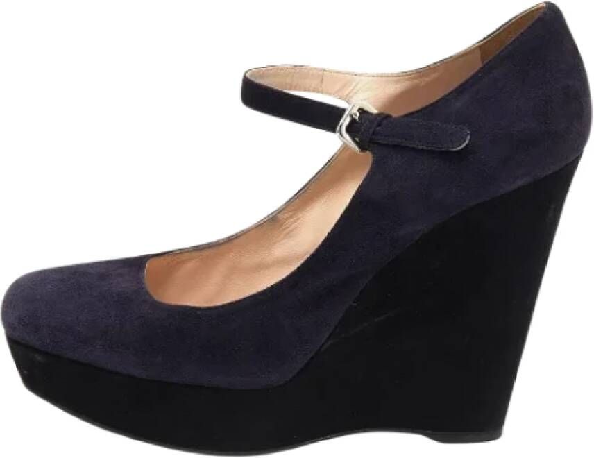 Prada Vintage Pre-owned Suede heels Purple Dames