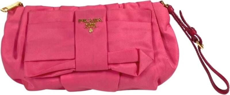 Prada Vintage Tweedehands Boog Clutch Tas