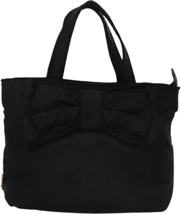 Prada Vintage Tweedehands Boogdetail Nylon Tote