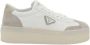 Prada Witte Leren Plateau Wedge Sneakers White Dames - Thumbnail 1