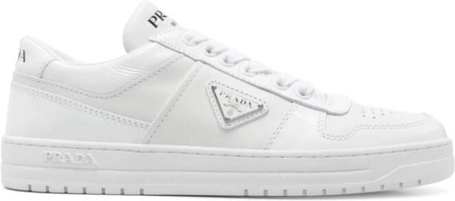 Prada Witte Sneakers met Driehoekig Logo