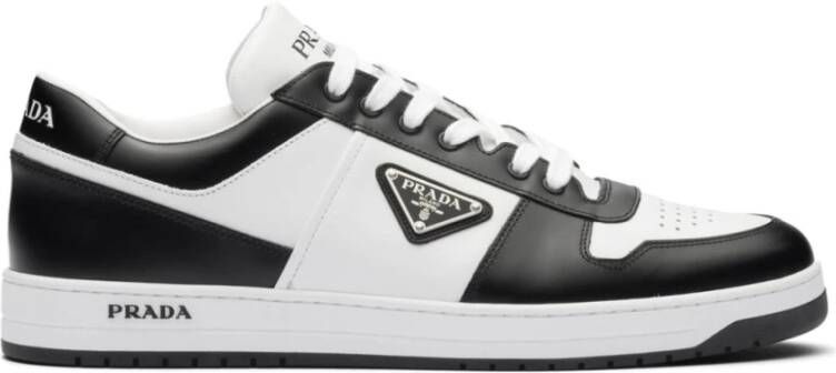 Prada Witte Sneakers Twee-Tone Logo Patch White Heren