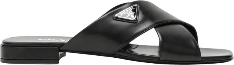 Prada Zomerstijl Sliders Black Dames