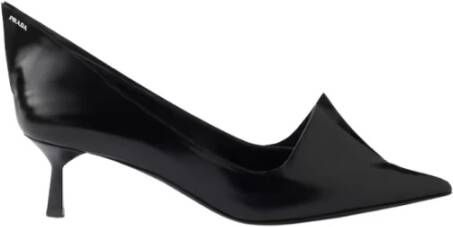 Prada Zwarte Geborsteld Leren Pumps