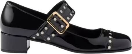 Prada Zwarte Lakleren Mary Jane Pumps