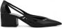 Prada Zwarte Leren Cut-Out Blokhak Pumps - Thumbnail 5