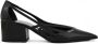 Prada Zwarte Leren Cut-Out Blokhak Pumps - Thumbnail 3