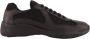 Prada Zwarte Leren en Stoffen Cup Sneakers - Thumbnail 1