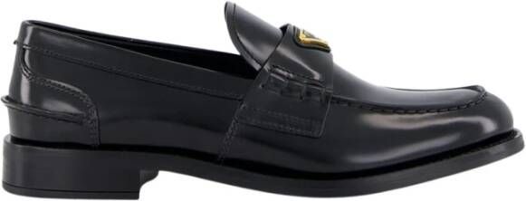 Prada Zwarte leren loafers