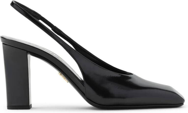 Prada Zwarte Leren Pumps Elegante Schoenencollectie