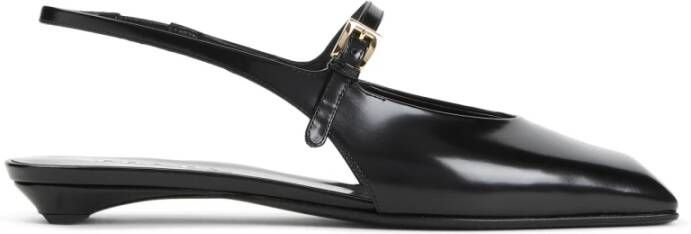Prada Zwarte leren slippers