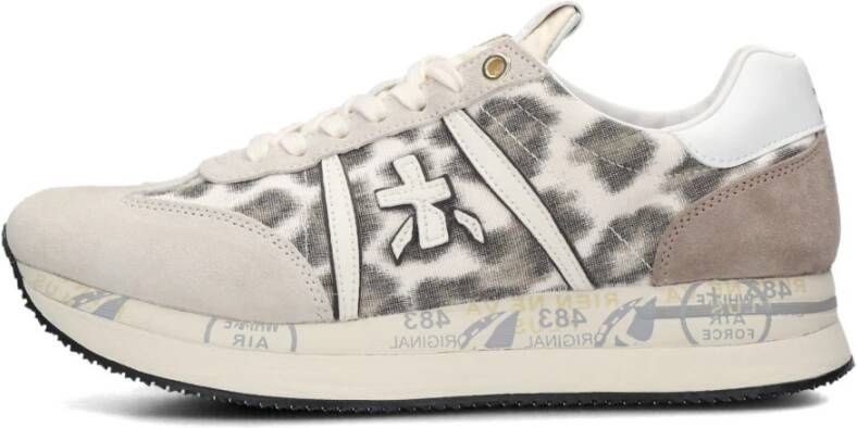 Premiata Beige Conny Lage Sneakers voor Dames