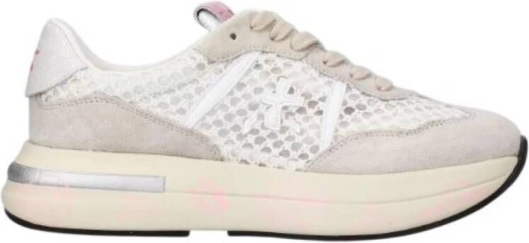 Premiata Low-Top Sneakers Bianco Beige in beige