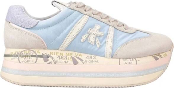 Premiata Beige Leren Sneakers Multicolor Dames