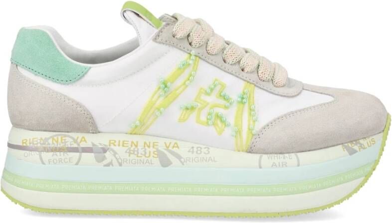 Premiata Beige Low Top Sneakers