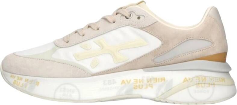 Premiata Beige Moerun Lage Sneakers White Heren
